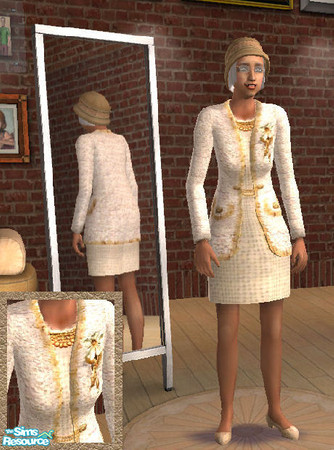 Sims 2 — Lady in ivory-gold by Helena — 