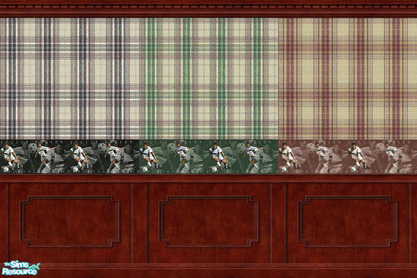 Sims 2 — Football Fever I Wall Set by wildstar24 — Football, soccer - call it what you will, this wallpaper will liven up