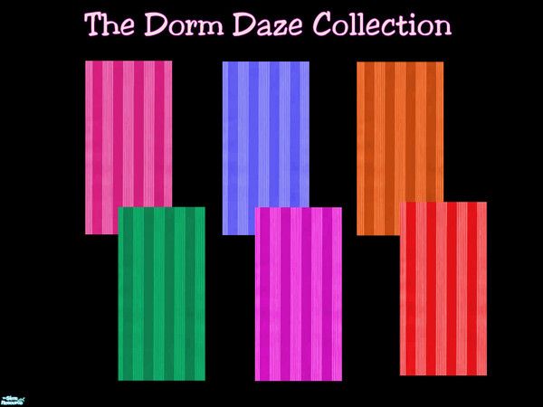 Sims 2 — LED The Dorm Daze Collection by ladyearthdancer — Bright, bold color statement to brighten up any old, drab dorm
