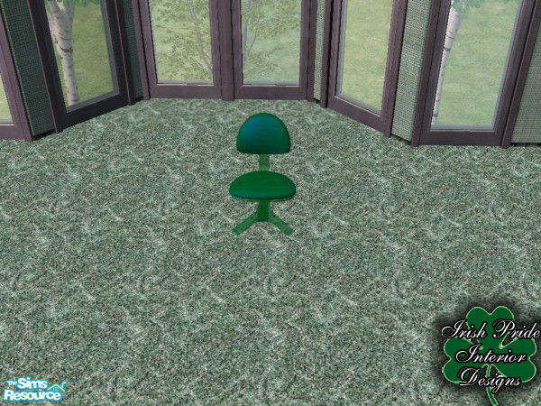 Sims 2 — Dark Green Extreme Office Chair by Irish Pride — The Dark Green Office Chair is color match to the Alienware and