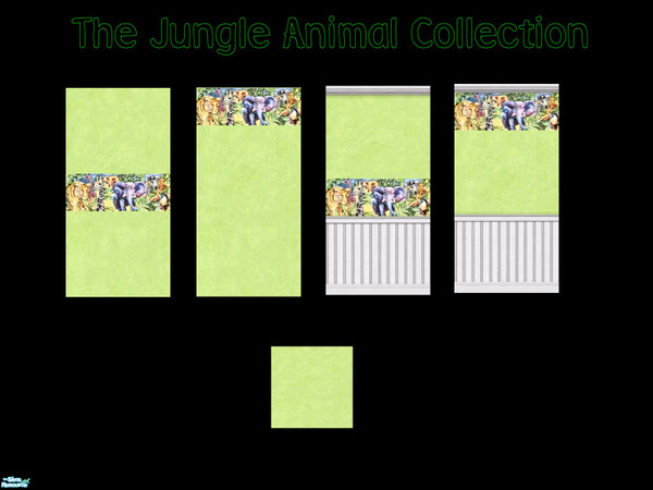Sims 2 — LED The Jungle Animal Collection by ladyearthdancer — The Jungle Animal Collection features 4 walls and 1 floor.