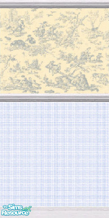 Sims 2 — Toile De Jouy - Cream by stitchy — Part of a set. :)