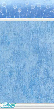 Sims 2 — Blue dandelions by moosercool — A very pretty blue paper with dandelions as a border