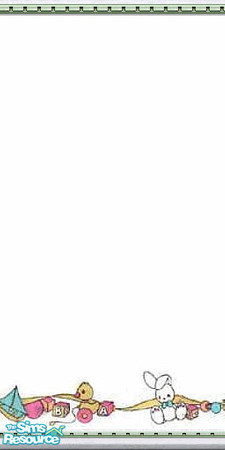 Sims 2 — Babies For Baby Deepened by Lorah — This Presious Moments wall is in the deepest yellow, pink, blue and mint