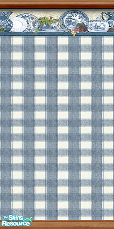 Sims 2 — am_kitchenseries51 by Cruella — These set of 12 walls feature a fine china border in blue, mauve and yellow,