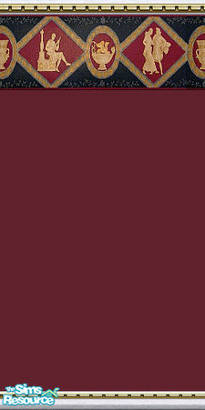 Sims 2 — Renaissance Maroon by Lorah — Sincere in its simplicity. Renaissance Maroon is part of Border set.