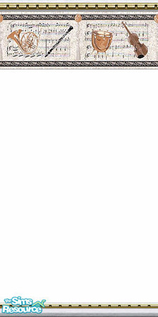 Sims 2 — Musical White by Lorah — Sincere in its simplicity. Musical White is part of Border set.