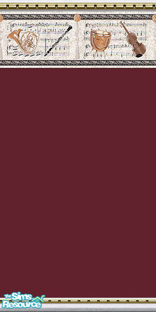 Sims 2 — Musical Maroon by Lorah — Sincere in its simplicity. Musical Maroon is part of Border set.