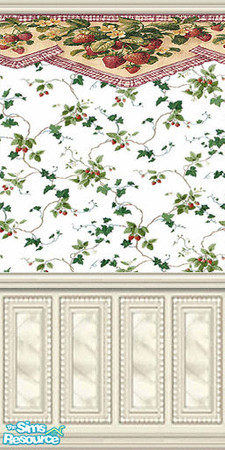 Sims 2 — am_kitchenseries47 by Cruella — Choose these "berry" decorative designed wallpapers for your Sims