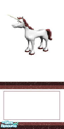 Sims 2 — Unicorn Wallpaper by chyl — White wall with unicorn. Part of Kids Collection 1.