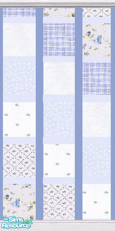 Sims 2 — Childrens Irish Garden Girl Blue Wall 1 by Fraeyalady02 — This pattern comes from a quilt my Mother and I used