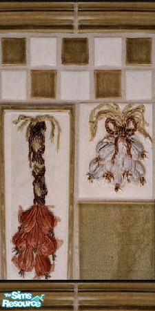 Sims 2 — old green kitchen wall by The_Unicorn — -