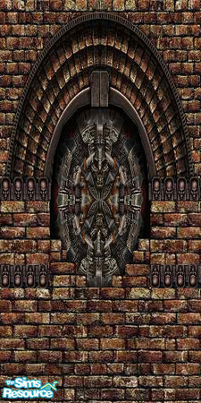 Sims 2 — dracula castle wall by The_Unicorn — -