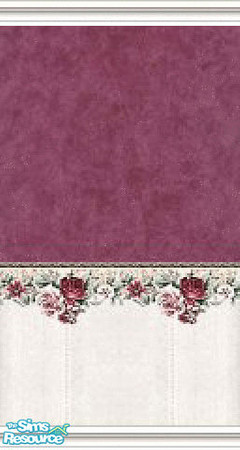 Sims 2 — K8SBurgundyRosesWLL09 by Kate139 — A Beautiful Set in 2 parts. Each part has 9 Walls and 2 Floors. All tile