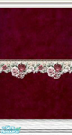 Sims 2 — K8SBurgundyRosesWLL08 by Kate139 — A Beautiful Set in 2 parts. Each part has 9 Walls and 2 Floors. All tile