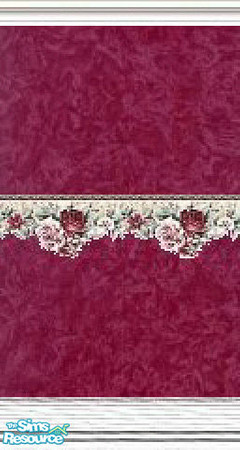 Sims 2 — K8SBurgundyRosesWLL07 by Kate139 — A Beautiful Set in 2 parts. Each part has 9 Walls and 2 Floors. All tile