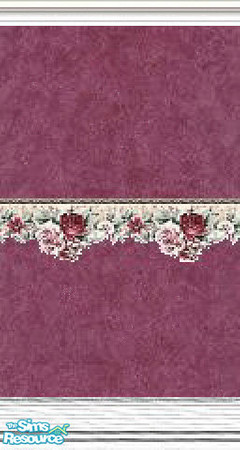Sims 2 — K8SBurgundyRosesWLL06 by Kate139 — A Beautiful Set in 2 parts. Each part has 9 Walls and 2 Floors. All tile