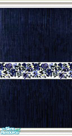 Sims 2 — K8SBluePansyWLL05 by Kate139 — Part of the Blue Pansy Set. A beautiful set for Bedrooms. Walls tile Seamlessly
