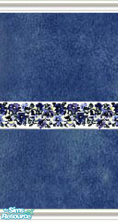 Sims 2 — K8SBluePansyWLL04 by Kate139 — Part of the Blue Pansy Set. A beautiful set for Bedrooms. Walls tile Seamlessly