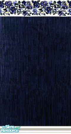 Sims 2 — K8SBluePansyWLL02 by Kate139 — Part of the Blue Pansy Set. A beautiful set for Bedrooms. Walls tile Seamlessly