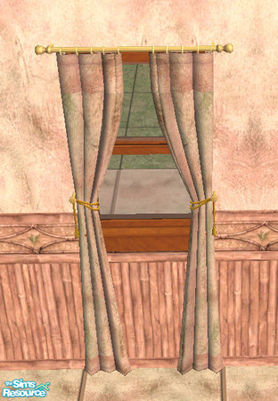 Sims 2 — Bamboo drapes by TSR Archive — these drapes are a perfect match to my bamboo wall & floor set. Part of the