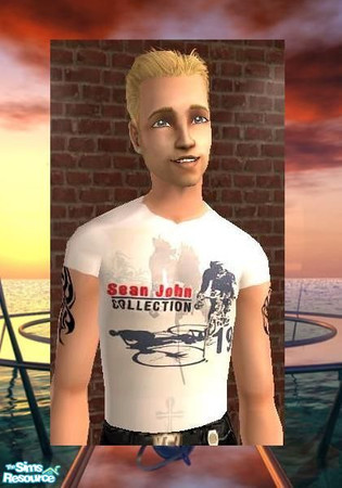Sims 2 — Sean John White by sgoobysnacks — Sean John White Muscle T-Shirt.....looks great in game...Enjoy!