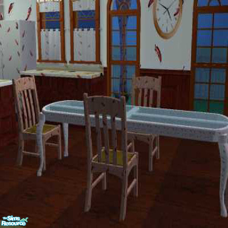 Sims 2 — Chili Pepper Kitchen Table by lindakelly — by lkelly, Part of the Chili Pepper Kitchen Set