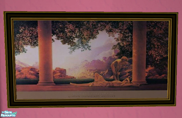 Sims 2 — Maxfield Parrish - Daybreak by dancingaphrodite — Serene, golden, mythical,idealistic... one of my personal