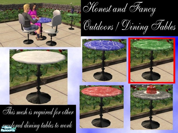 Sims 2 — Honest and Fancy Outdoors - Green marble by LaLunaRossa72 — Adding variety and style to your home without