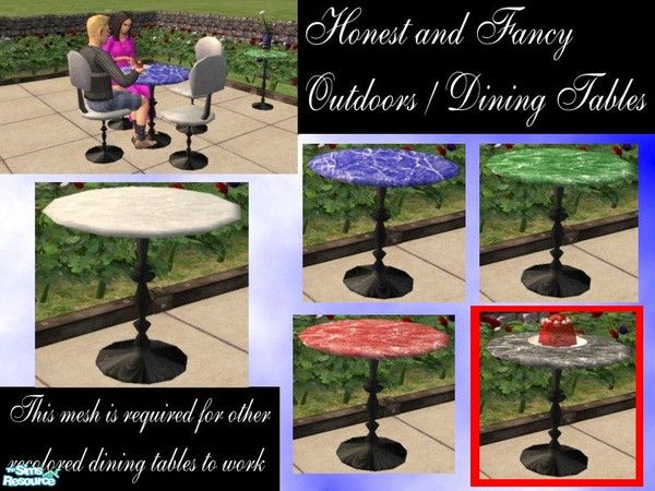 Sims 2 — Honest and Fancy Outdoors - Black marble by LaLunaRossa72 — Adding variety and style to your home without