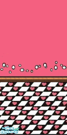 Sims 2 — Betty Boop 1 by Lorah — Betty Boop 1 is a cute wall on its own. The hot pink, white, black, hearts and bubbles