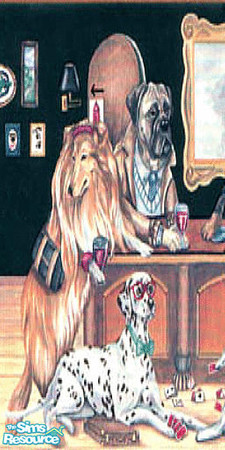 Sims 2 — The Bar part 1 by Lorah — 1st of a 3 wall mural or continue alternating to cover a room with many partying dogs.