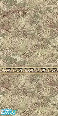 Sims 2 — Moss Faux Stucco Railed by Lorah — This is beautiful in any room with its blended colors in cream, green and