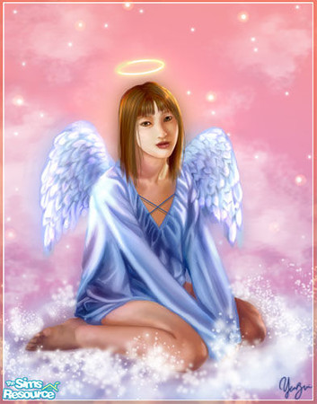 Sims 2 — Dark Design's Tenshi no Yume by Dark_Design — An angel on a cloud.