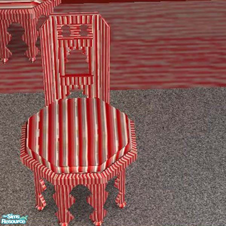 Sims 2 — Red Chrome Kitchen Chair CUSHION by buntah — It was brought to my attention that the chair for my Red Chrome