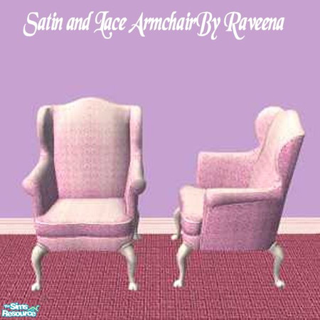 Sims 2 — Satin and Lace Armchair by Raveena — Part of the Satin and Lace bedroom.