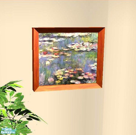 Sims 2 — Monet's Nympheas (Water Lilies) by MandyWhy — In Claude Monet's words "I am not a great painter, great