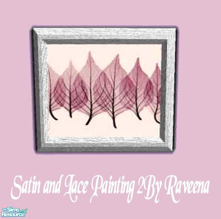 Sims 2 — Satin and Lace Painting 'Frame' by Raveena — Part of the Satin and Lace bedroom. This is the white frame for