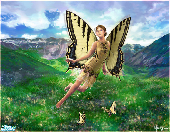 Sims 2 — Dark Design's Tiger Swallowtail by Dark_Design — Butterfly Girl