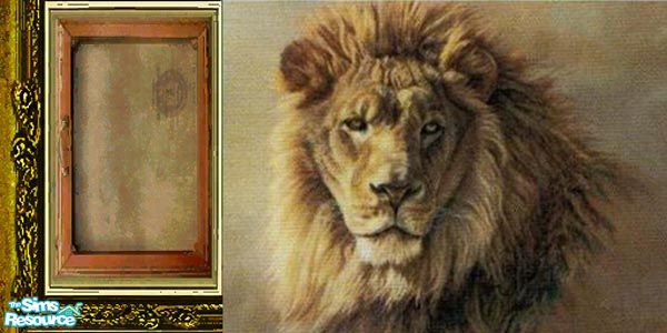 Sims 2 — Big Cats Painting 10 by MidnightRose — Part of a 16 painting collection. Based on the "In the