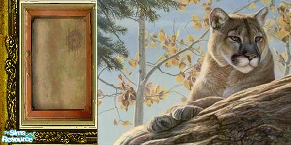 Sims 2 — Big Cats Painting 9 by MidnightRose — Part of a 16 painting collection. Based on the "In the