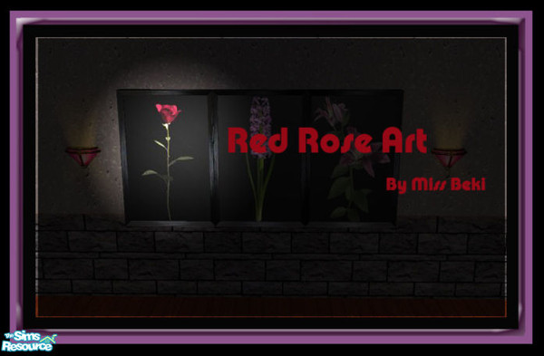 Sims 2 — Red Rose Art by miss_beki — Red Rose Art by Miss Beki