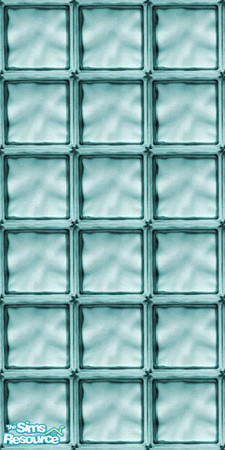 Sims 2 — Snowflake Glass Block Wall by oldmember_silkenbutterfly — An icy glass block wall, perfect for the Snowflake
