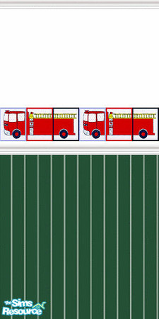 Sims 2 — G_Firetruck by Astarta — Firetruck wall and floor set for boys.