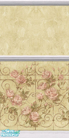 Sims 2 — Old Fashioned - Roses With Rail by stitchy — Part of a set.