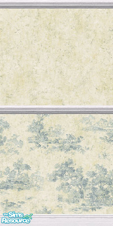 Sims 2 — Roses and Ribbons - Cream Toile by stitchy — Part of a set.
