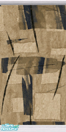 Sims 2 — Abstract Oriental - Black and Taupe by stitchy — Part of a set.