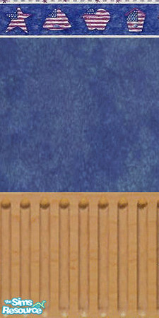 Sims 2 — LED Americana 2 by ladyearthdancer — Americana 2 features a star, bell, apple and birdhouse in American flag