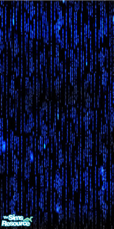 Sims 2 — LED Blue Matrix by ladyearthdancer — The Blue Matrix Wallpaper..Great for parties..Created by Lady Earth Dancer