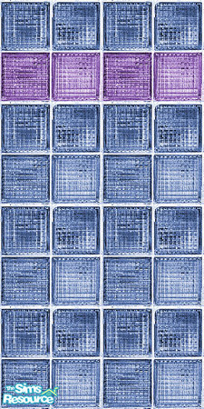 Sims 2 — Glass Tile by Sol�a — Blue glass with accenting purple tiles.